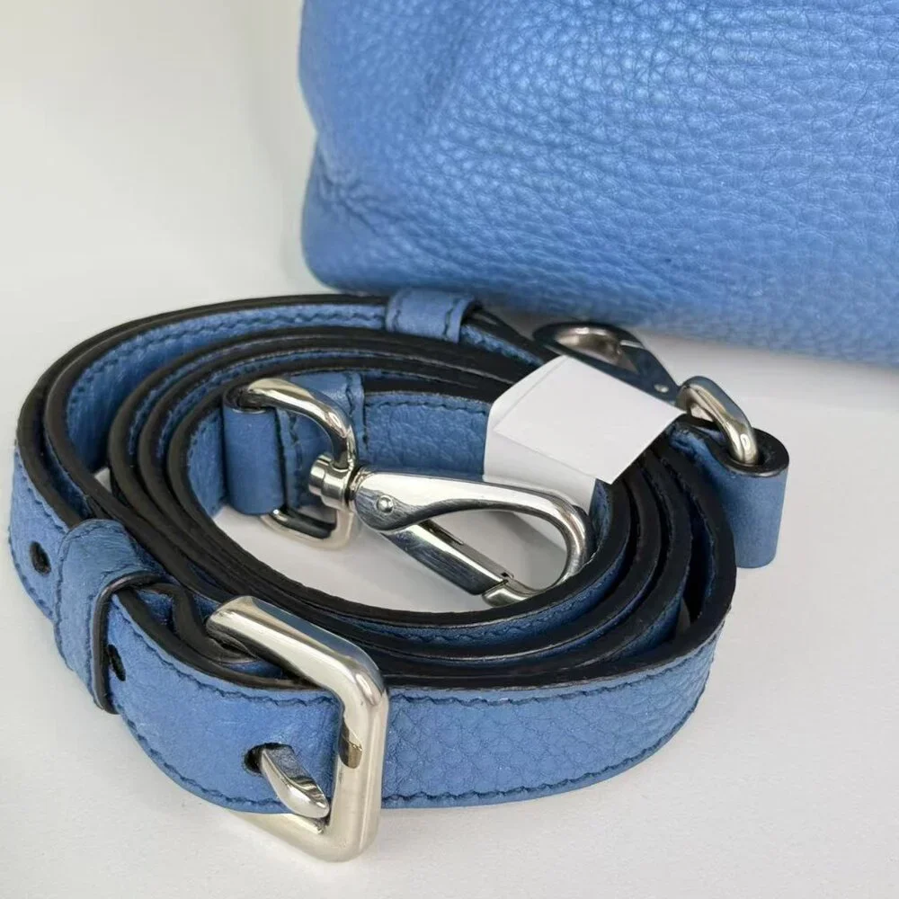 Prada Blue Leathe Convertible Shopper Tote - Picture 9 of 11